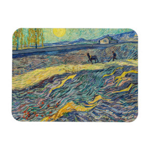 Ímã Vincent van Gogh - Campo com lavoura de fazendeiro