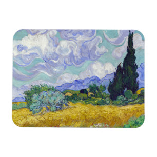 Ímã Vincent Van Gogh - Campo de Trigo com Ciprestes
