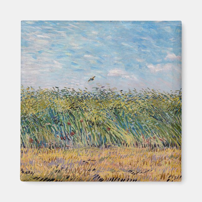 Imã Vincent van Gogh - Campo de trigo com Lark (Frente)
