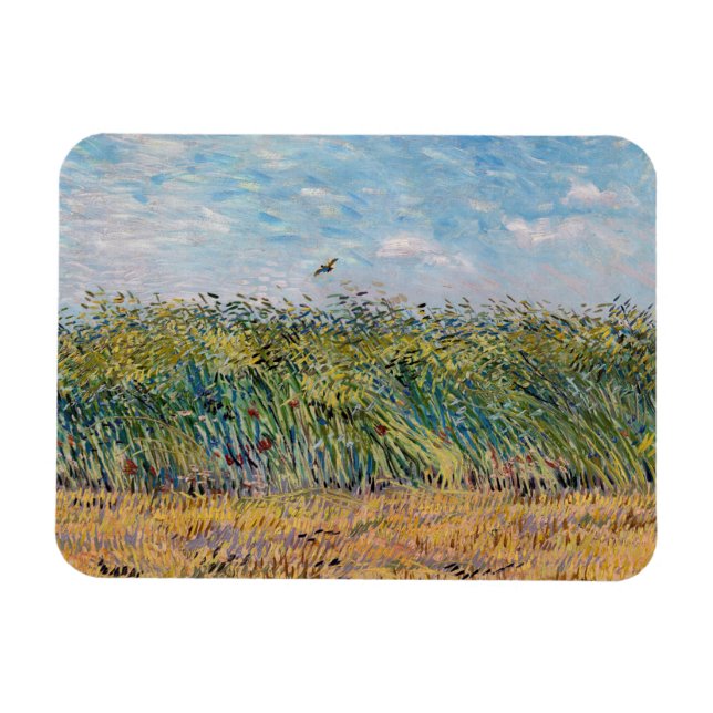 Ímã Vincent van Gogh - Campo de trigo com Lark (Horizontal)