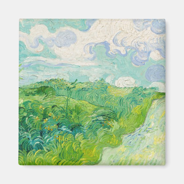 Imã Vincent van Gogh - Campo de Trigo Verde, Auvers (Frente)