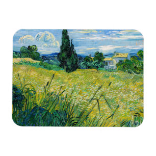 Ímã Vincent van Gogh - Campo de Trigo Verde com Cipres