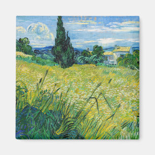 Imã Vincent van Gogh - Campo de Trigo Verde com Cipres
