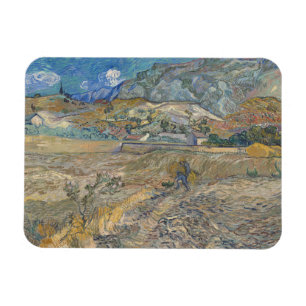 Ímã Vincent Van Gogh, campo fechado com camponês