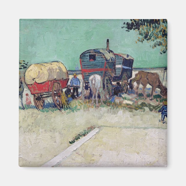 Imã Vincent van Gogh | Caravanas, acampamento cigano (Frente)