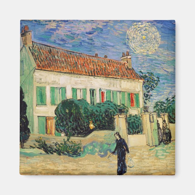 Imã Vincent van Gogh | Casa Branca à Noite, 1890 (Frente)