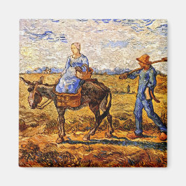 Imã Vincent Van Gogh - Casal de Camponeses Indo Trabal