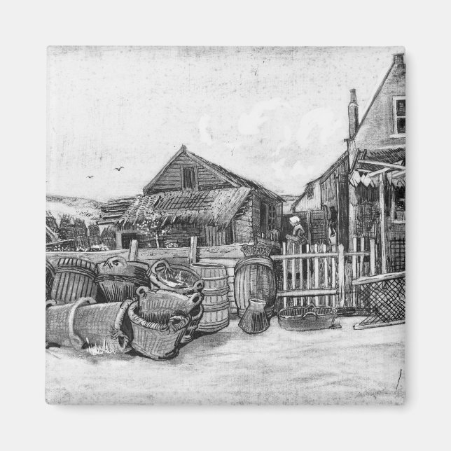 Imã Vincent van Gogh | Casca de secagem de peixe, Sche (Frente)