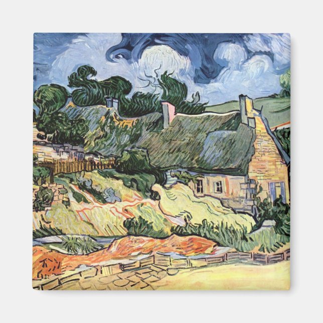 Imã Vincent van Gogh - Cottages achados em Cordeville (Frente)