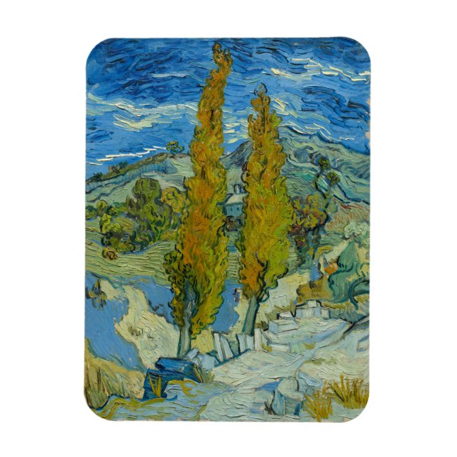 Ímã Vincent Van Gogh, Dois Poplars nos Alpilles (Vertical)