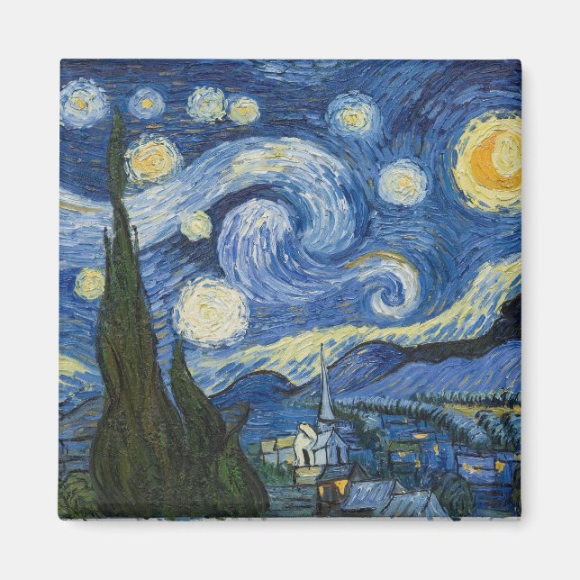 Imã Vincent Van Gogh é a noite estelar (Frente)