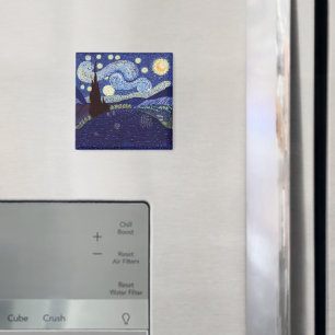 Imã Vincent Van Gogh estilo Starry Night e Lake