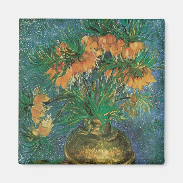 Imã Vincent van Gogh - Fritillárias em um Vaso de Cobr (Frente)