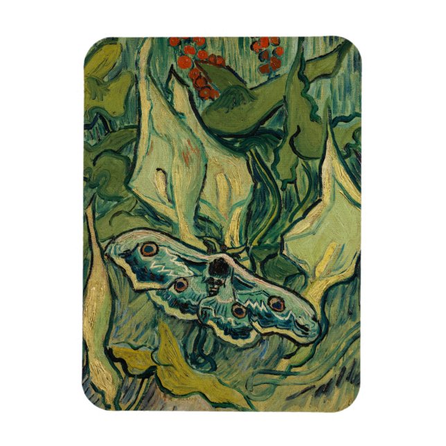 Ímã Vincent van Gogh - Giant Peacock Moth (Vertical)