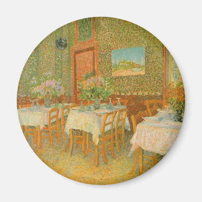 Imã Vincent van Gogh - Interior de um Restaurante (Frente)