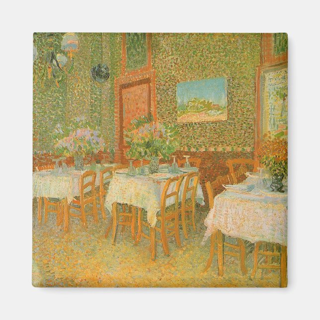 Imã Vincent van Gogh - Interior de um Restaurante (Frente)