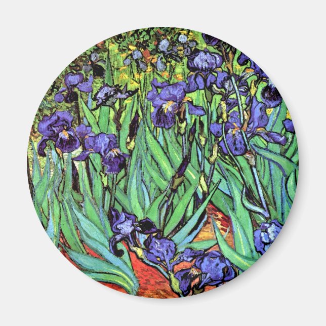 Imã Vincent Van Gogh - Íris - Amante de Flores Arte Fi (Frente)