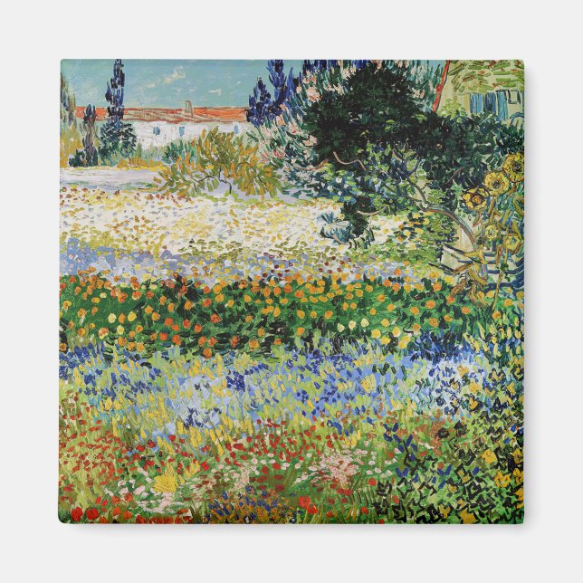 Imã Vincent van Gogh - Jardim de Flores (Frente)