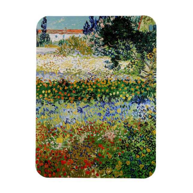 Ímã Vincent van Gogh - Jardim de Flores (Vertical)