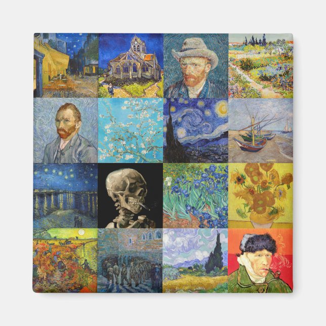 Imã Vincent van Gogh - Masterworks Mosaic Patchwork (Frente)