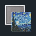 Imã Vincent Van Gogh Na Noite Estrelada<br><div class="desc">Vincent Van Gogh é o Detalhe da Noite Estrelada</div>