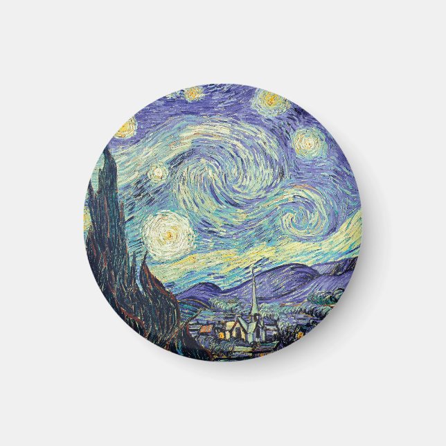 Imã Vincent Van Gogh Na Noite Estrelada (Frente)
