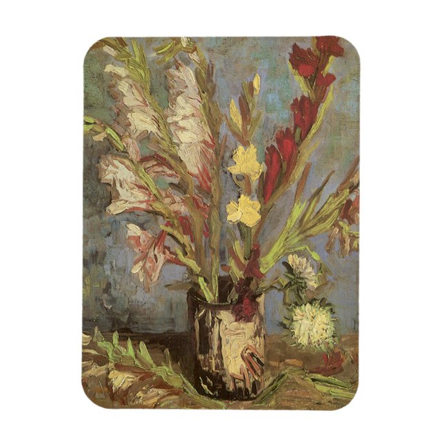 Ímã Vincent van Gogh - Nature Morta Vaso com Gladíolos (Vertical)