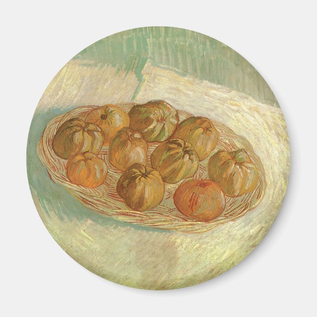 Imã Vincent van Gogh - Natureza Morta Cesto de Maçãs (Frente)
