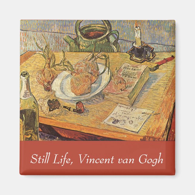 Imã Vincent van Gogh - Natureza-Morta com Quadro de De (Frente)