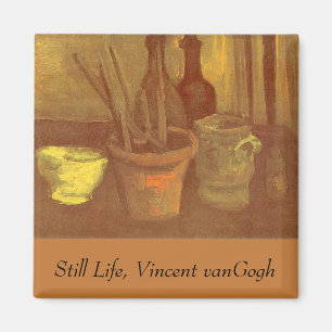 Imã Vincent van Gogh - Natureza Morta Pincéis em Vaso