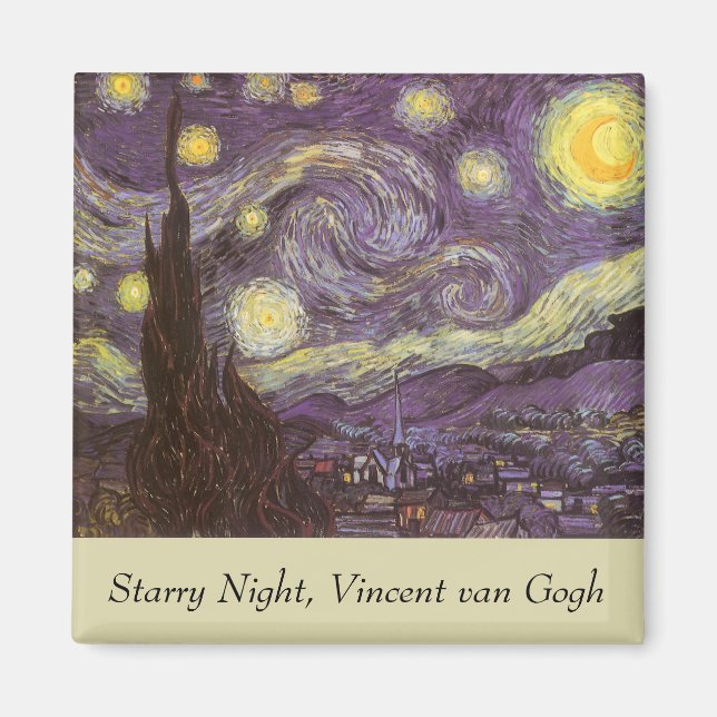 Imã Vincent van Gogh - Noite Estrelada (Frente)