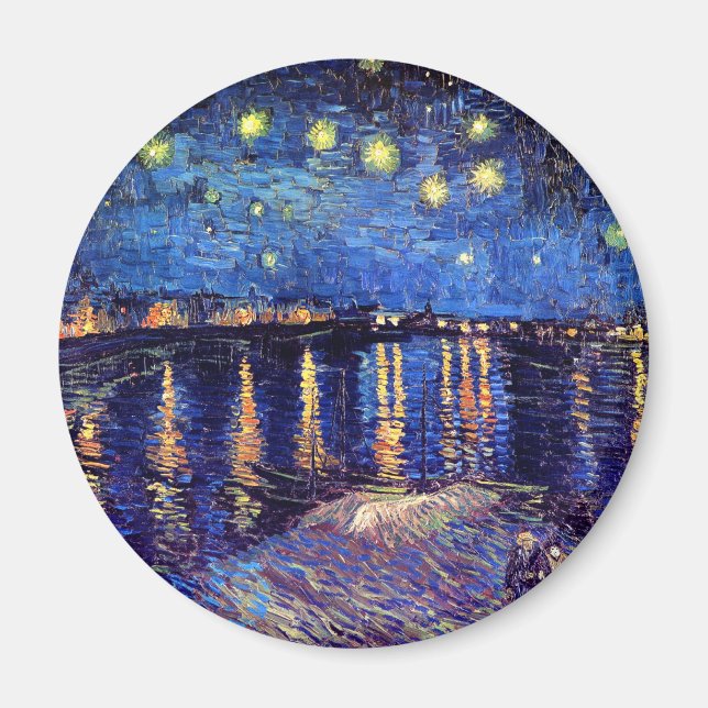 Imã Vincent Van Gogh - Noite Estrelada Sobre O Ródano (Frente)