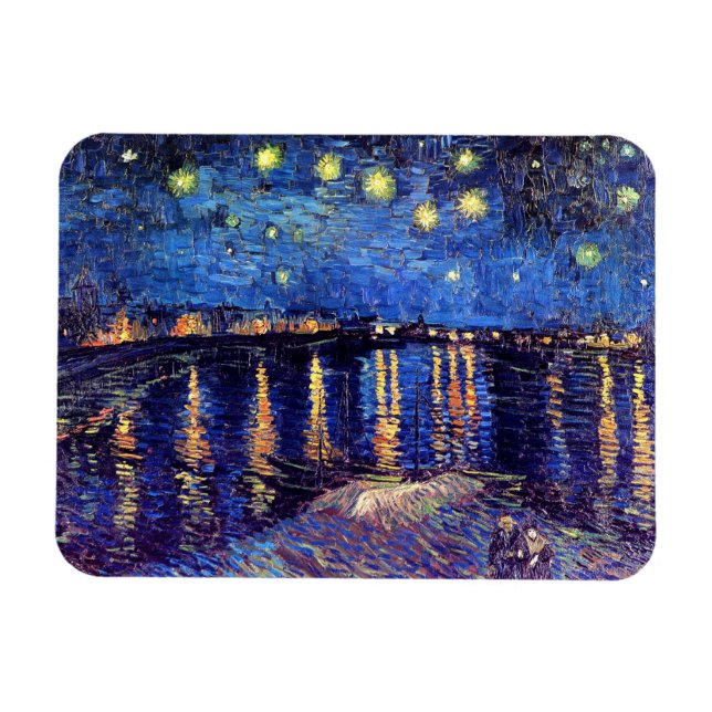 Ímã Vincent Van Gogh - Noite Estrelada Sobre O Ródano (Horizontal)