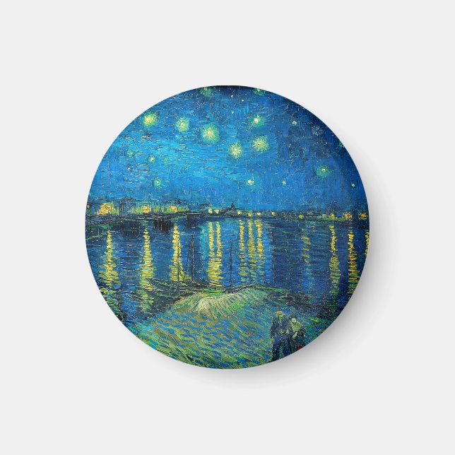 Imã Vincent Van Gogh Noite Estrelada Sobre O Ródano (Frente)