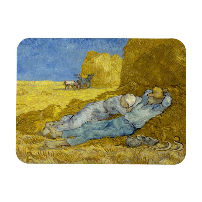 Ímã Vincent Van Gogh - Noon, Descanse do trabalho / Si (Horizontal)