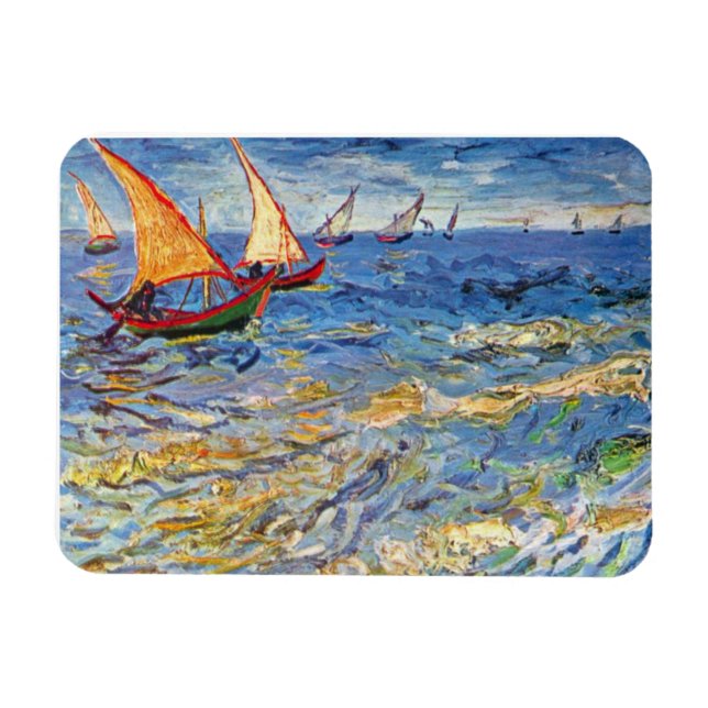 Ímã Vincent Van Gogh - O Mar Em Saintes Maries (Horizontal)