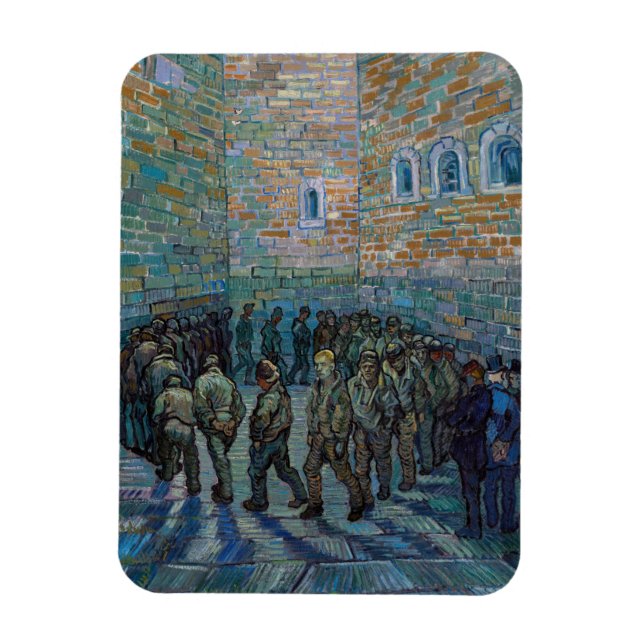Ímã Vincent van Gogh - O Pátio da Prisão (Vertical)