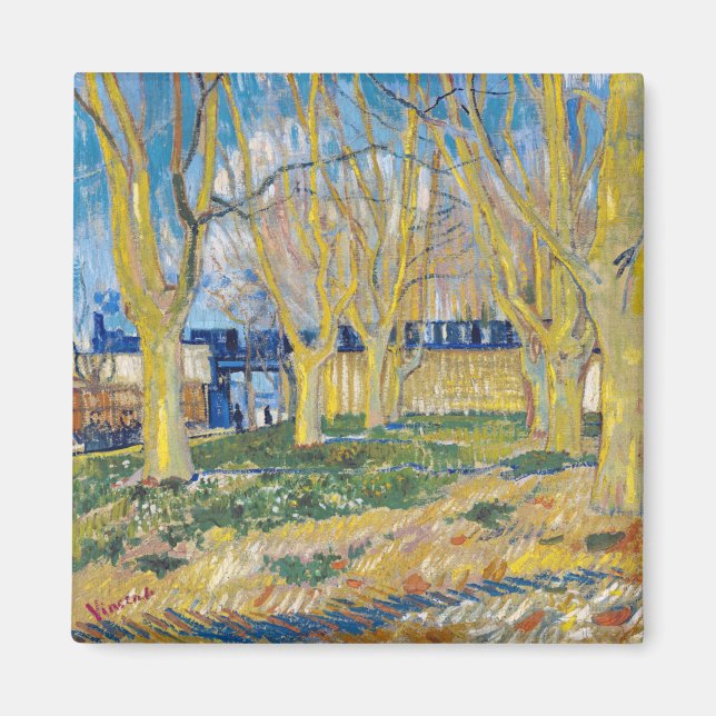 Imã Vincent van Gogh - O Trem Azul (Frente)