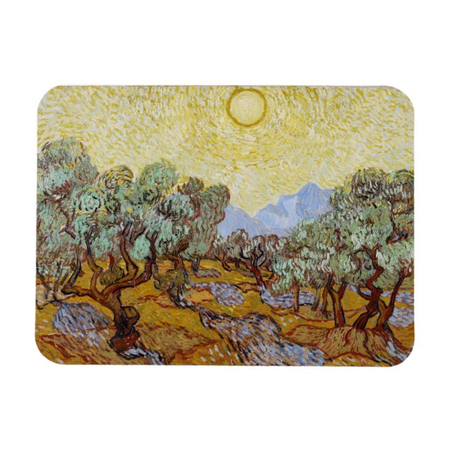 Ímã Vincent van Gogh | Oliveiras, 1889 (Horizontal)