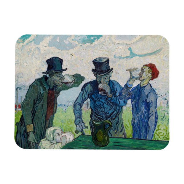 Ímã Vincent van Gogh - Os Bebedores, segundo Daumier (Horizontal)