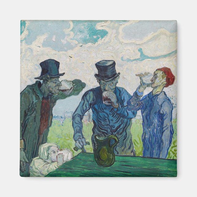 Imã Vincent van Gogh - Os Bebedores, segundo Daumier (Frente)