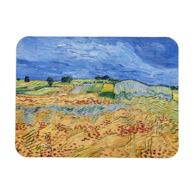 Ímã Vincent van Gogh - Os campos / planície em Auvers (Horizontal)