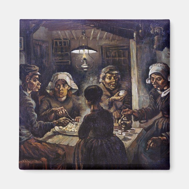 Imã Vincent Van Gogh Os Comedores de Batata Arte Fino (Frente)