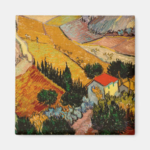 Imã Vincent van Gogh - Paisagem, Casa e Lavrador