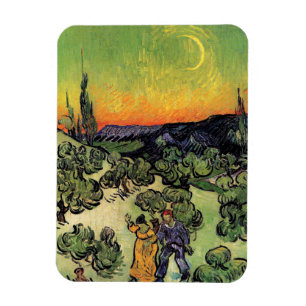 Ímã Vincent Van Gogh - Paisagem Com Casal Arte Fina