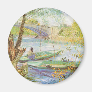 Imã Vincent van Gogh Pescando na Primavera, Pont de Cl