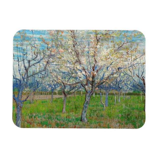 Ímã Vincent van Gogh - Pomar Cor-de-Rosa (Horizontal)