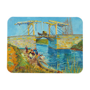 Ímã Vincent van Gogh - Ponte Langlois em Arles #1