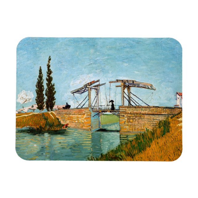 Ímã Vincent van Gogh - Ponte Langlois em Arles #3 (Horizontal)