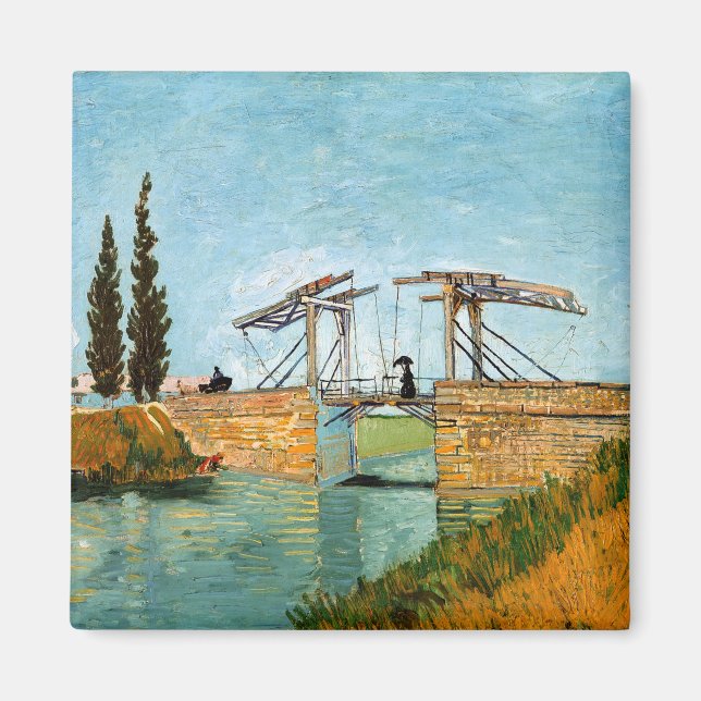 Imã Vincent van Gogh - Ponte Langlois em Arles #3 (Frente)
